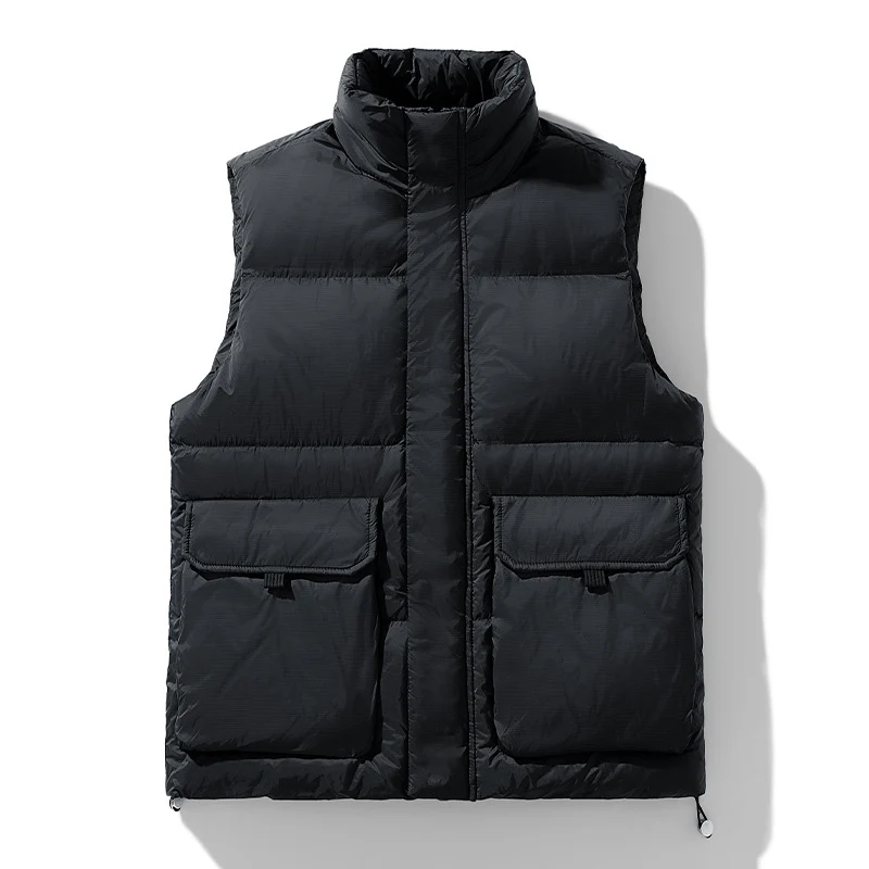 Herren Wattierte Outdoor-Steppweste mit großen Klapptaschen Drune