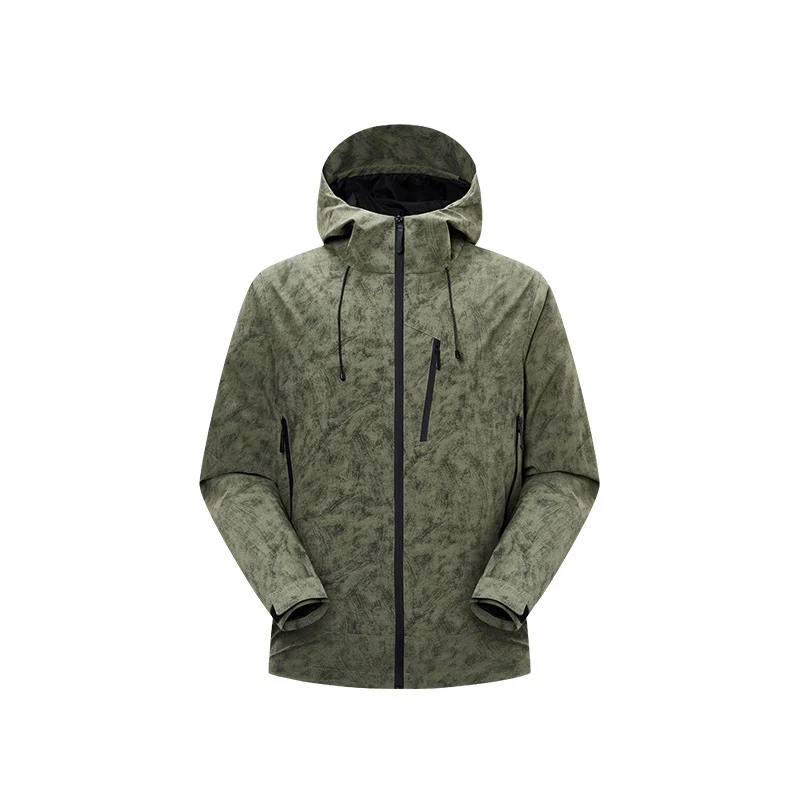 Herren Wasserdichte atmungsaktive Outdoor-Softshelljacke mit getapten Nähten und Kapuze Drune