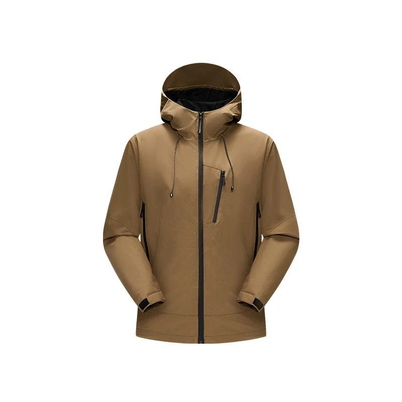 Herren Wasserabweisende Softshell‑Jacke mit verstellbarer Kapuze und schräger Brusttasche Drune