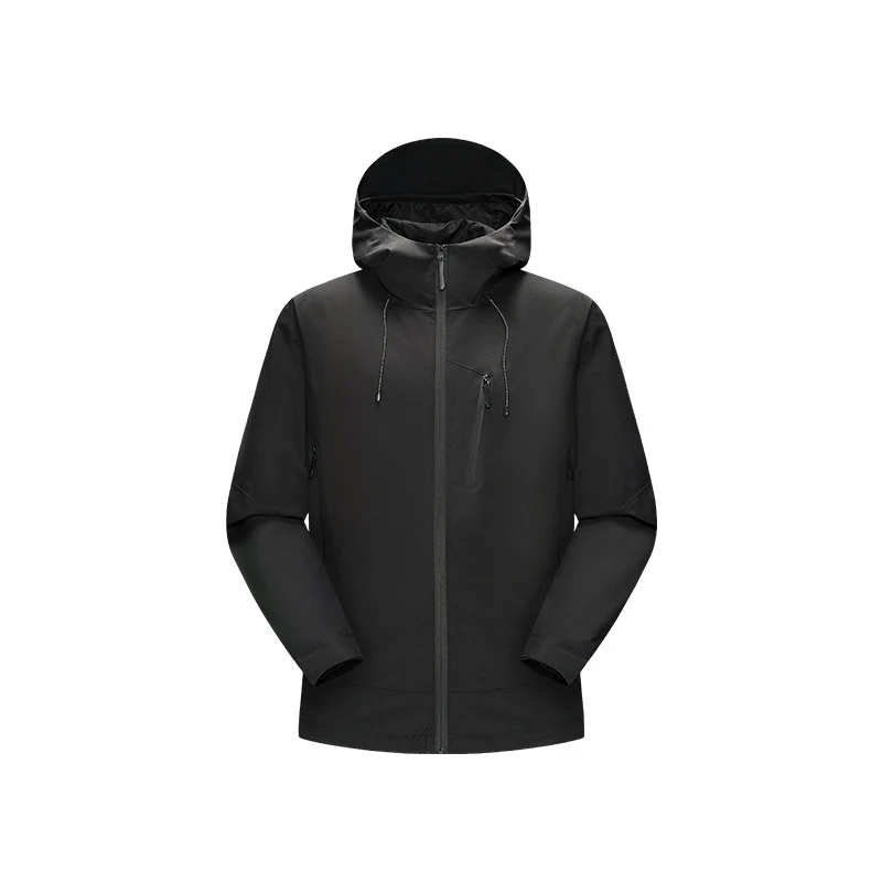 Herren Wasserabweisende Softshell‑Jacke mit verstellbarer Kapuze und schräger Brusttasche Drune