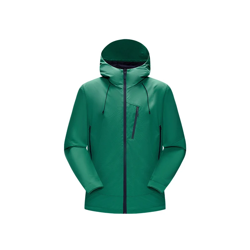 Herren Wasserabweisende Softshell‑Jacke mit verstellbarer Kapuze und schräger Brusttasche Drune