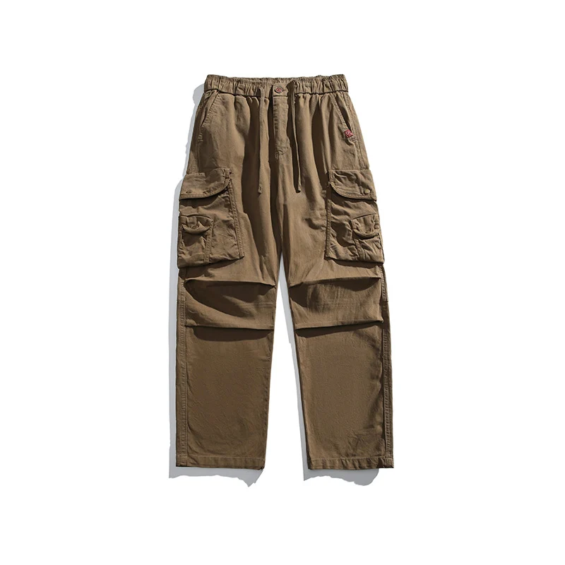 Herren Utility-Cargohose mit elastischem Bund, Mehrfach-Taschen und entspannter Passform Drune