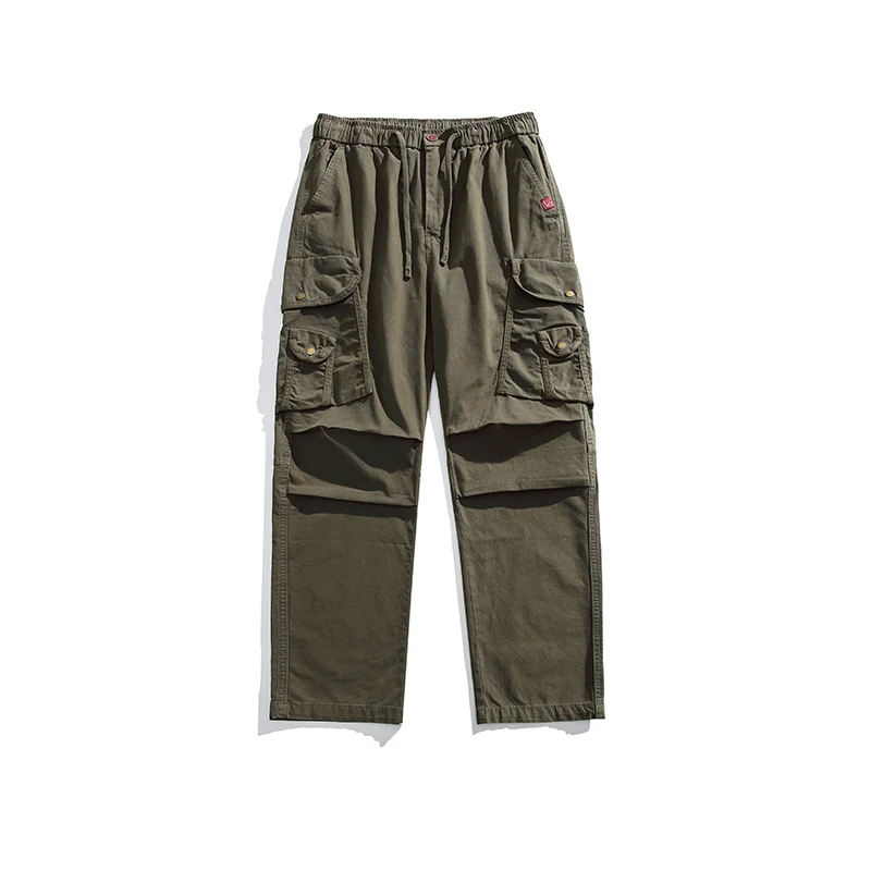 Herren Utility-Cargohose mit elastischem Bund, Mehrfach-Taschen und entspannter Passform Drune