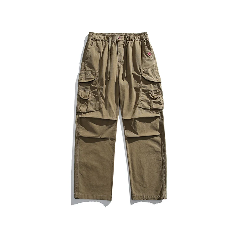 Herren Utility-Cargohose mit elastischem Bund, Mehrfach-Taschen und entspannter Passform Drune