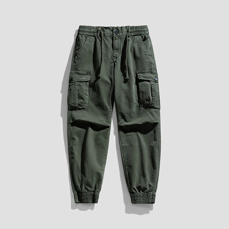 Herren Utility-Cargohose im Joggerstil mit elastischem Tunnelzugbund und Mehrfach‑Taschen Drune