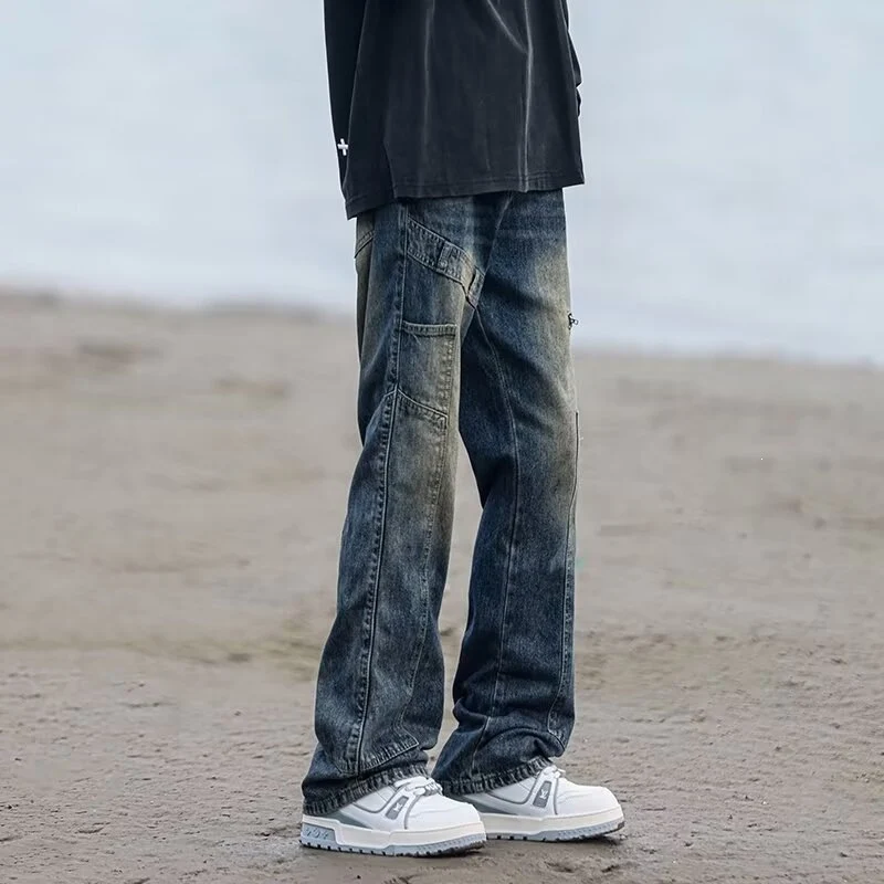 Herren Modische Denim Cargo-Hose Drune
