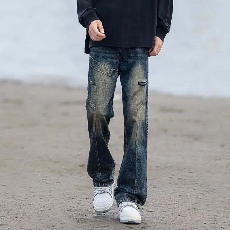 Herren Modische Denim Cargo-Hose Drune