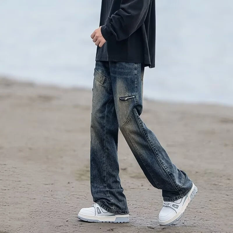 Herren Modische Denim Cargo-Hose Drune