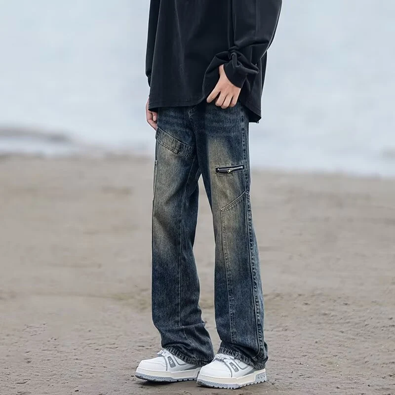 Herren Modische Cargo-Jeans mit praktischen Taschen Drune