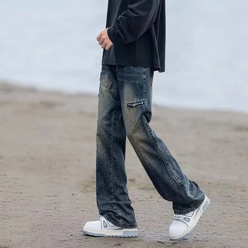 Herren Modische Cargo-Jeans mit praktischen Taschen Drune