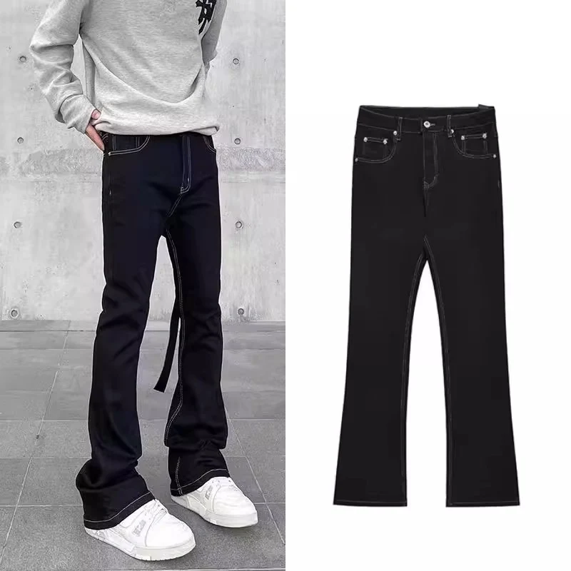 Herren Modische Bootcut Jeans mit einzigartiger Stitching Drune