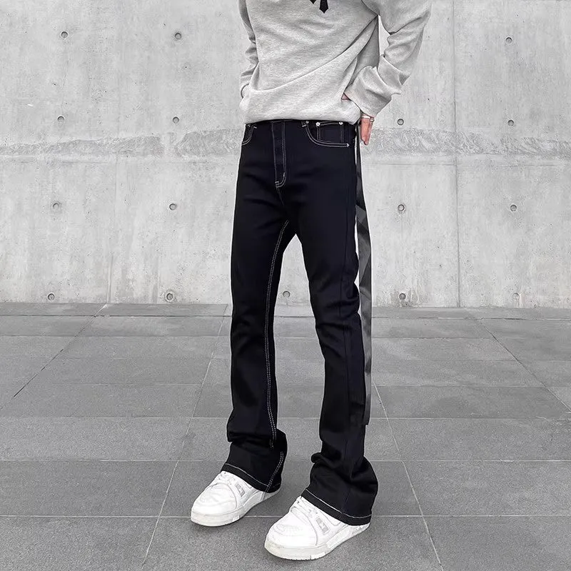 Herren Modische Bootcut Jeans mit einzigartiger Stitching Drune