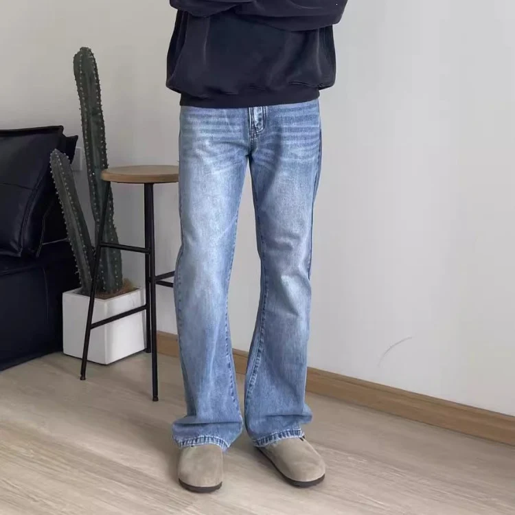 Herren Modische Bootcut Jeans Drune