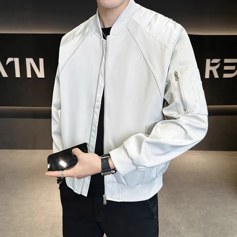 Herren Modische Bomberjacke mit praktischen Taschen Drune