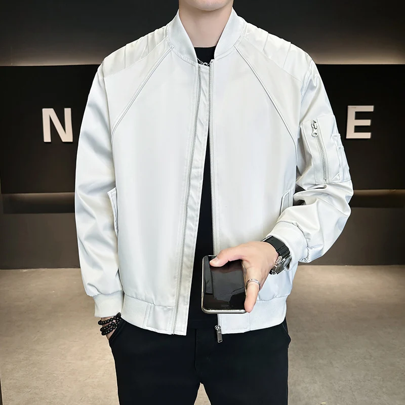 Herren Modische Bomberjacke mit praktischen Taschen Drune