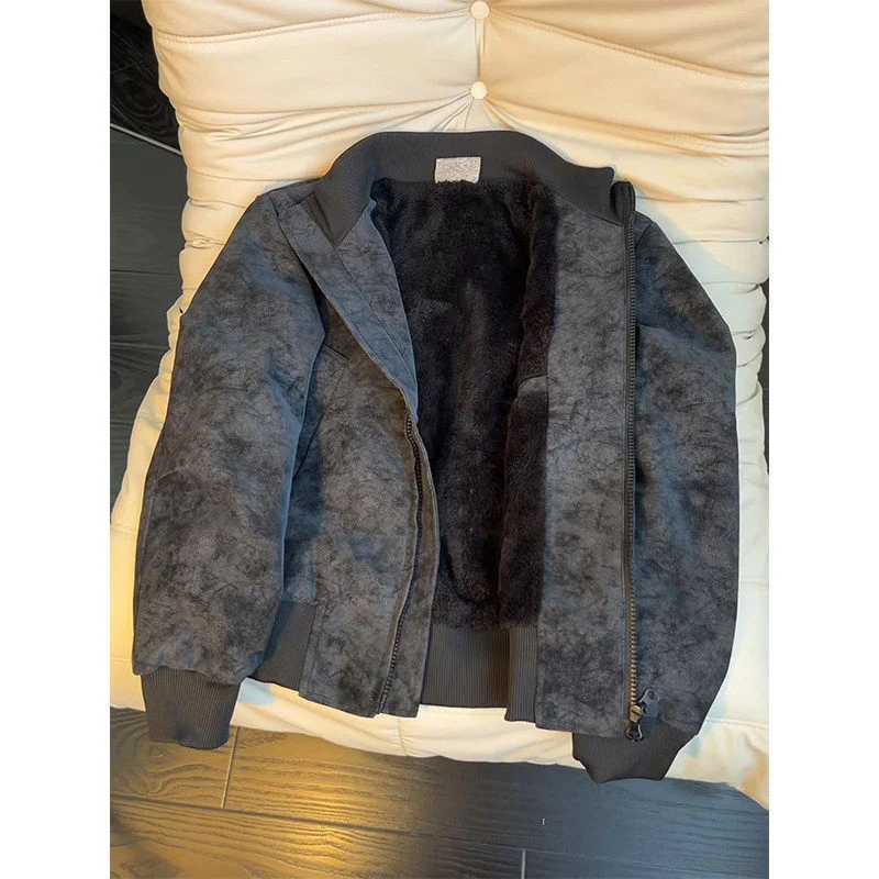 Herren Modische Bomberjacke aus luxuriösem Material Drune