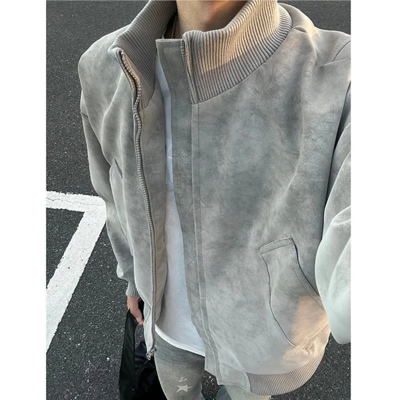 Herren Modische Bomberjacke aus luxuriösem Material Drune