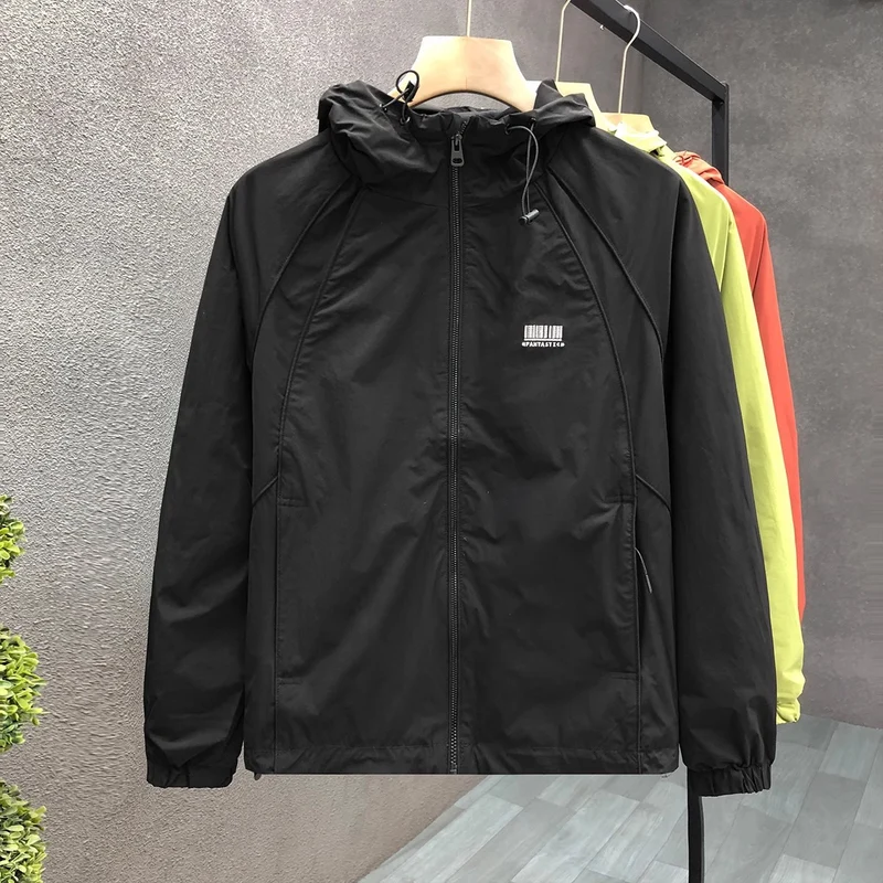 Herren Leichte Windjacke mit verstellbarer Kapuze Drune