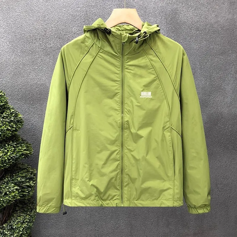 Herren Leichte Windjacke mit verstellbarer Kapuze Drune
