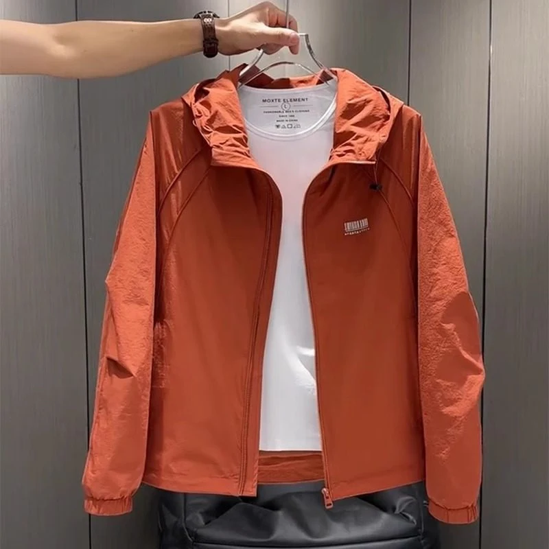 Herren Leichte Windjacke mit verstellbarer Kapuze Drune