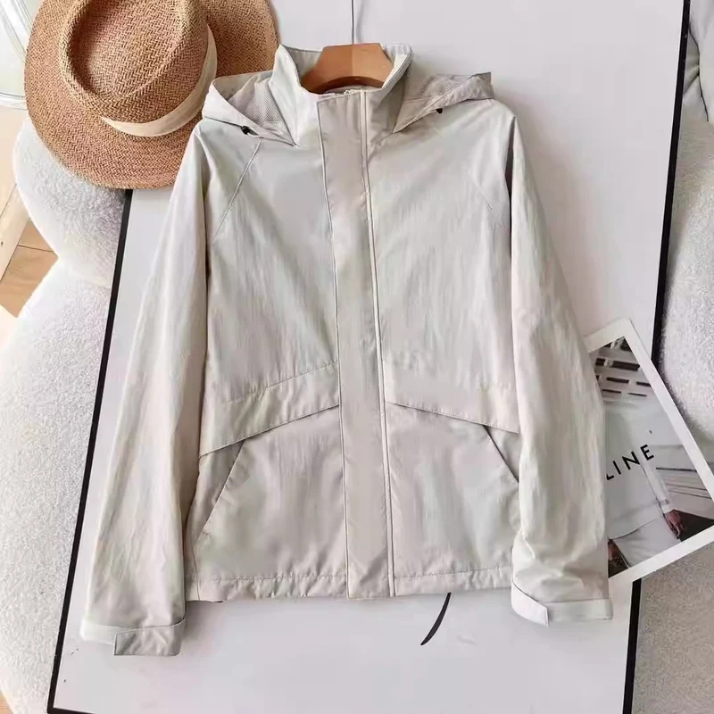 Herren Leichte Übergangsjacke mit verstellbarem Kapuzenkragen Drune