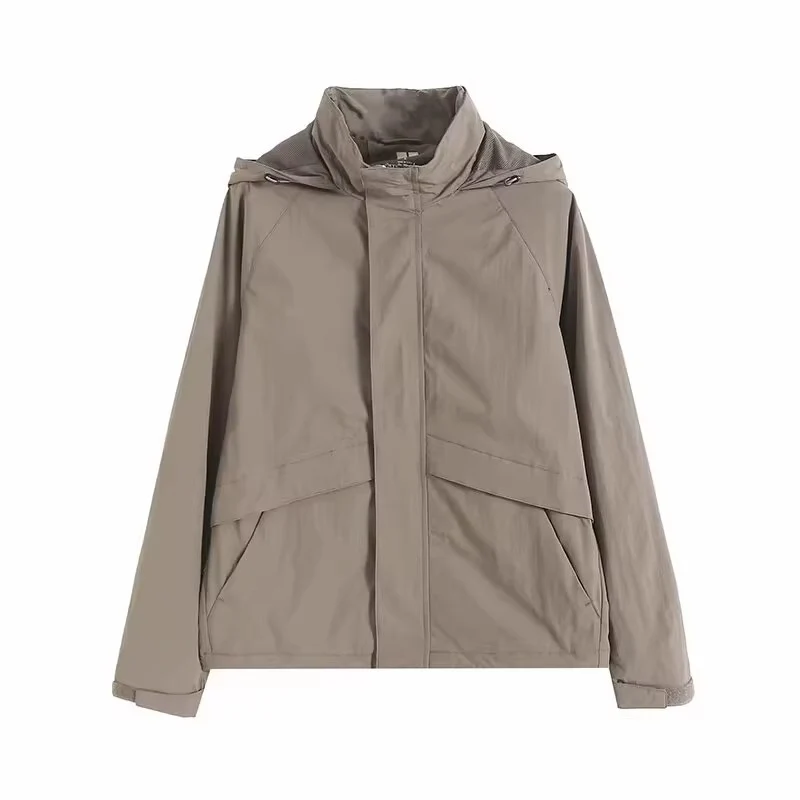 Herren Leichte Übergangsjacke mit Kapuze Drune