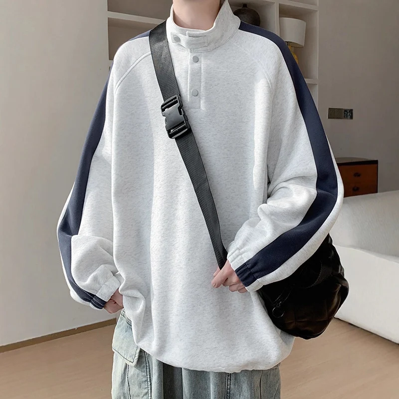 Herren Lässiger Overshirt Pullover Drune