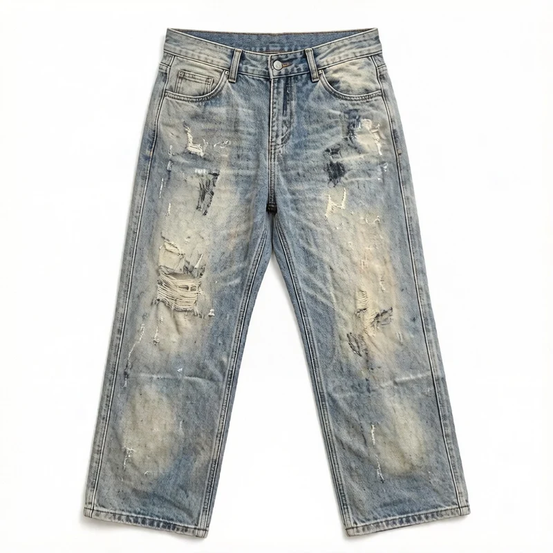 Herren Lässige Vintage Jeans Drune