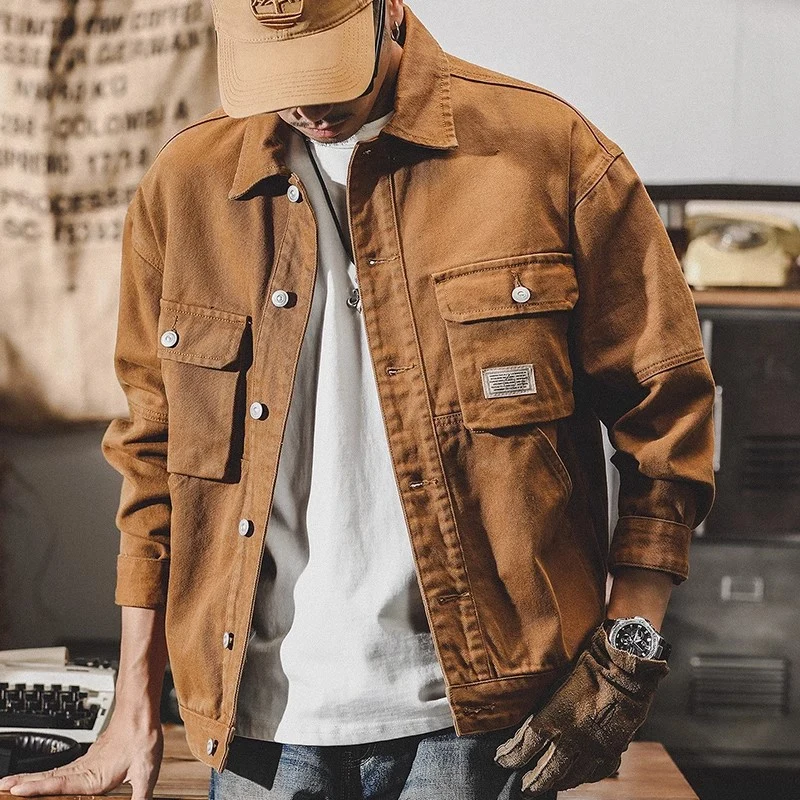 Herren Lässige Utility-Jacke mit praktischen Taschen Drune