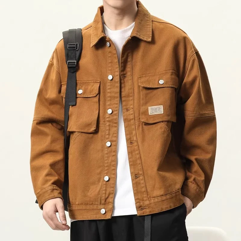 Herren Lässige Utility Jacke mit praktischen Taschen Drune