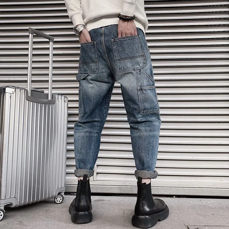 Herren Lässige und bequeme Baggy-Jeans Drune