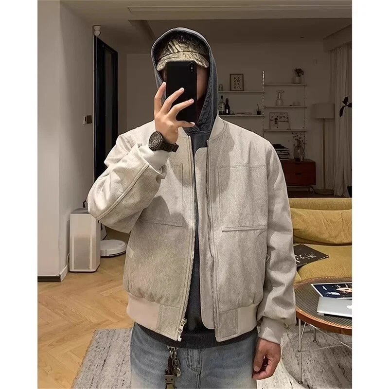 Herren Lässige Steppjacke mit Kapuze Drune