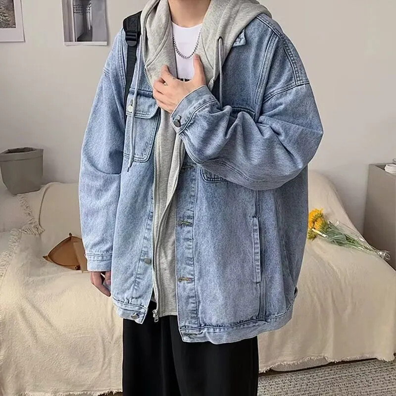 Herren Lässige Oversized Denimjacke Drune