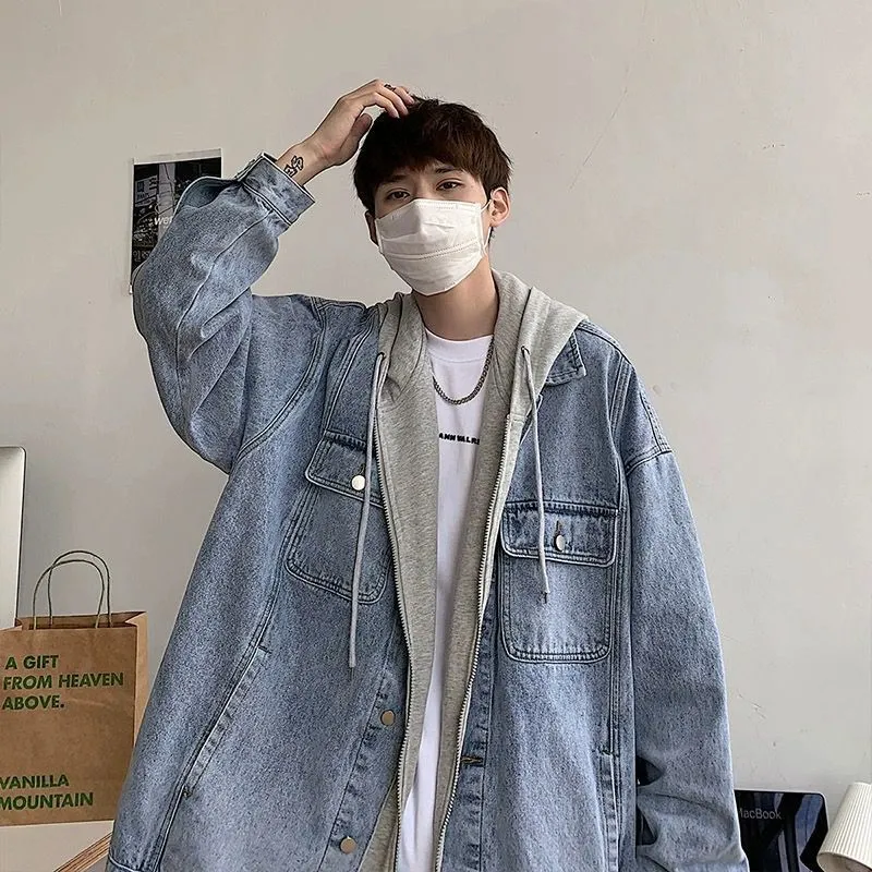 Herren Lässige Oversized Denimjacke Drune