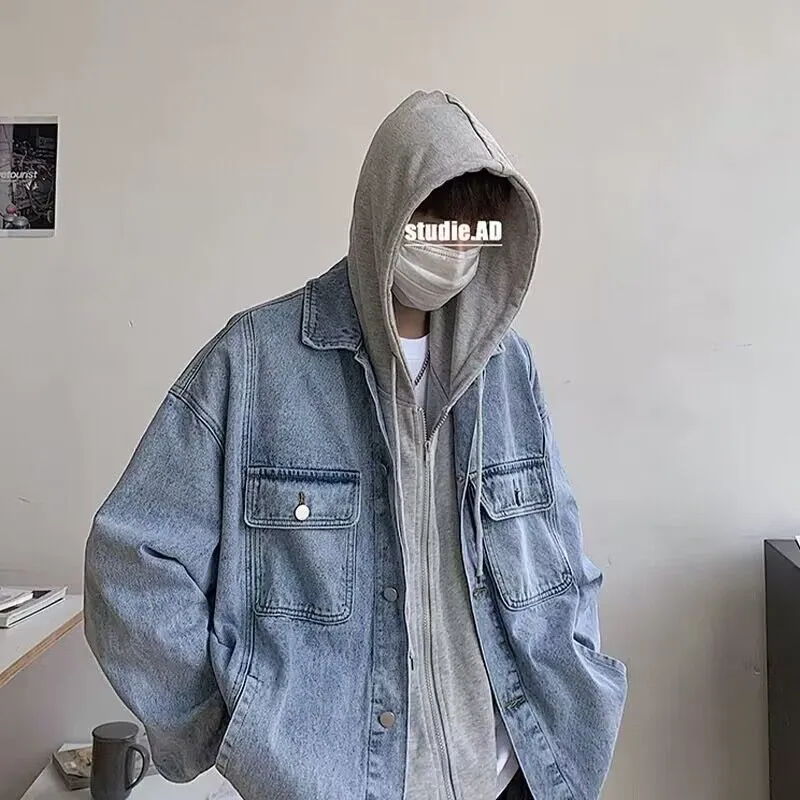 Herren Lässige Oversized Denimjacke Drune