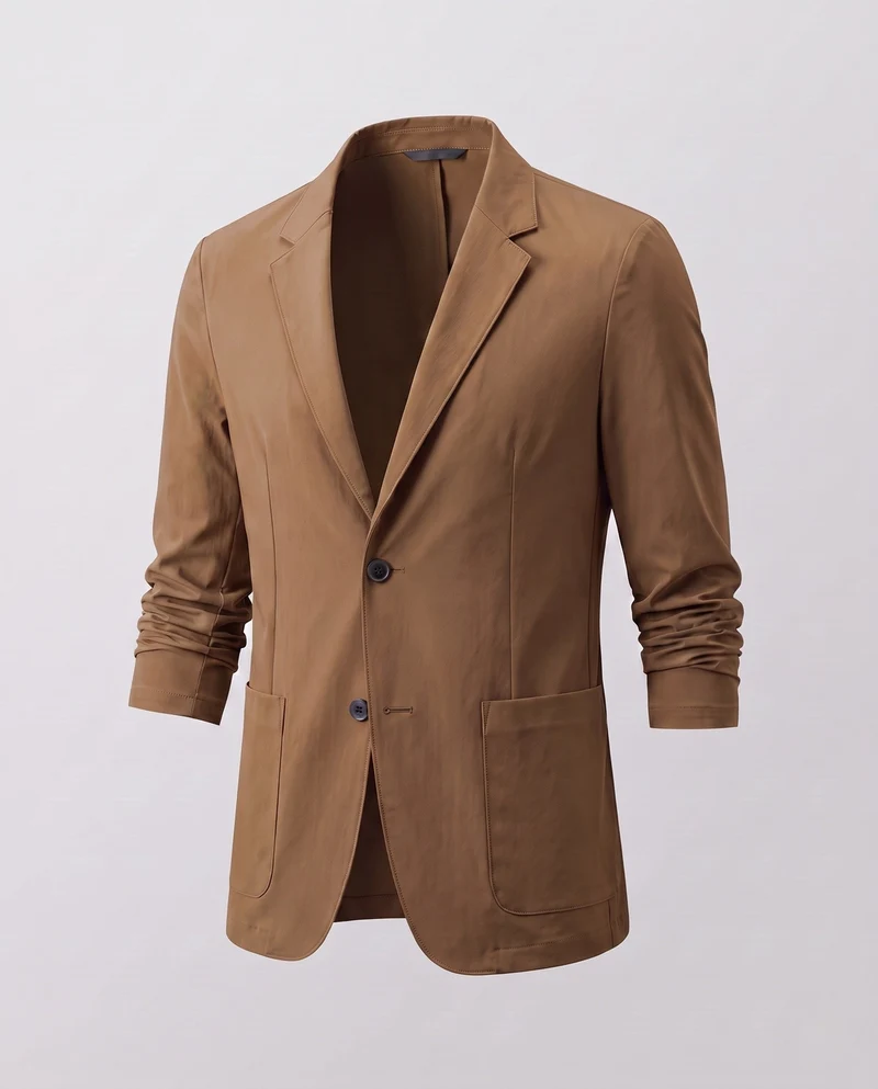 Herren Reiseblazer aus funktionellem Performance-Gewebe mit aufgesetzten Taschen