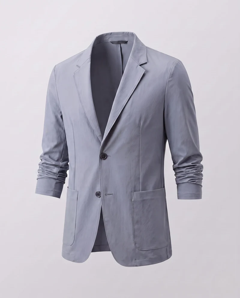 Herren Reiseblazer aus funktionellem Performance-Gewebe mit aufgesetzten Taschen