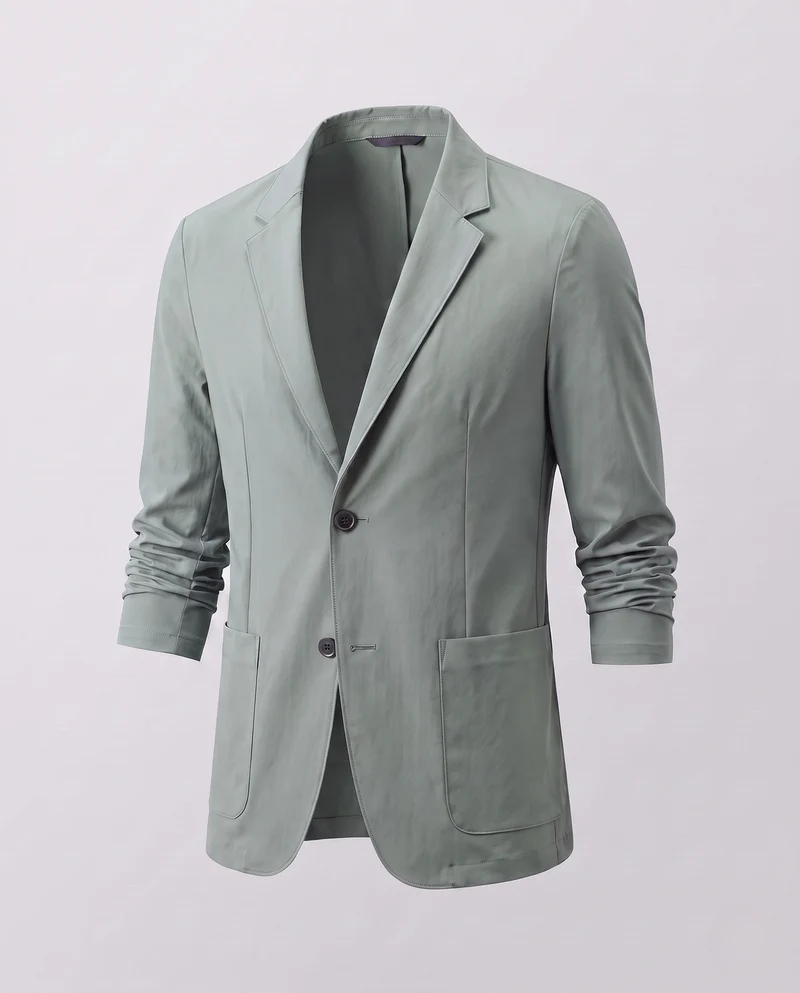 Herren Reiseblazer aus funktionellem Performance-Gewebe mit aufgesetzten Taschen