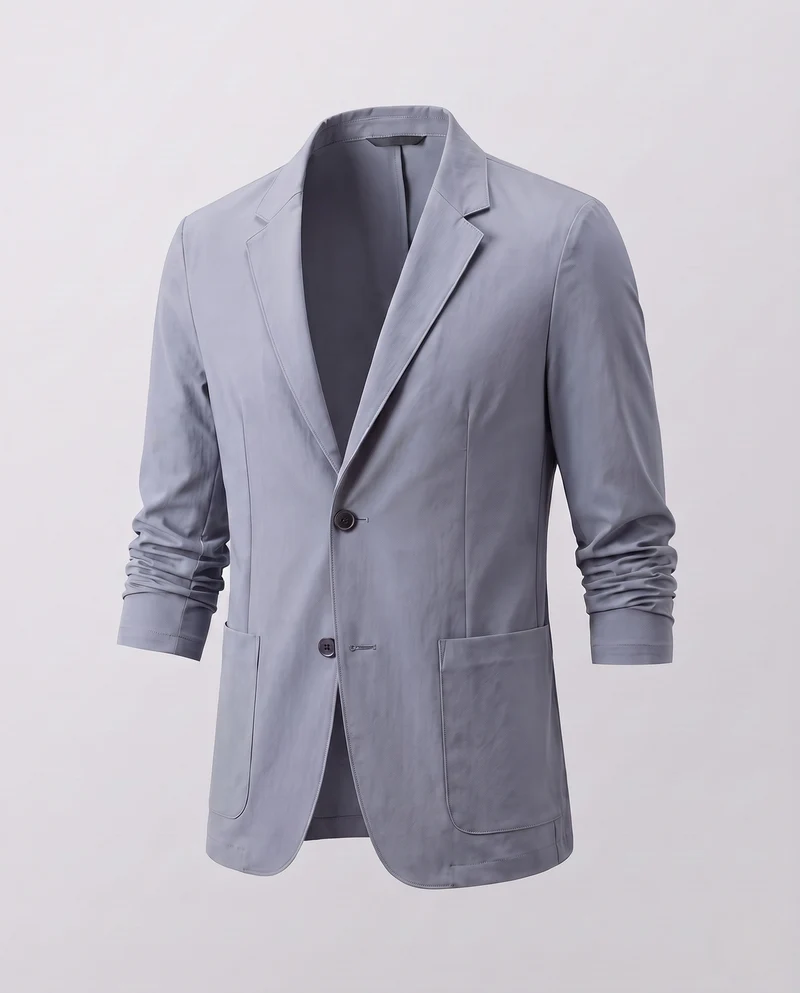 Herren Reiseblazer aus funktionellem Performance-Gewebe mit aufgesetzten Taschen