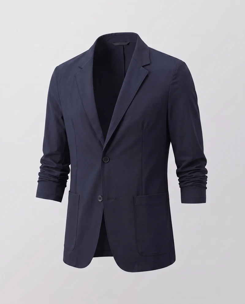 Herren Reiseblazer aus funktionellem Performance-Gewebe mit aufgesetzten Taschen