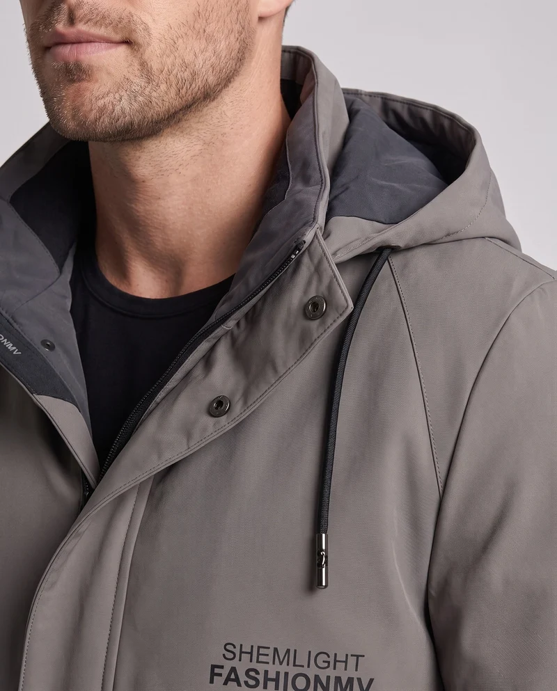 Herren Softshell Übergangjacke mit Kapuze, wind- und wasserabweisend