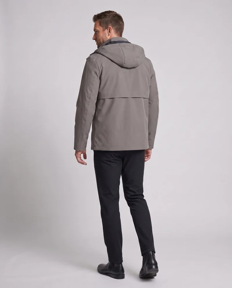 Herren Softshell Übergangjacke mit Kapuze, wind- und wasserabweisend