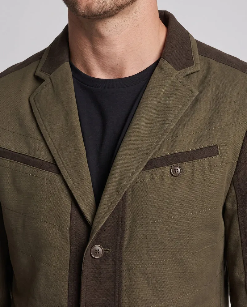 Herren Übergangsblazer mit Kontrastpaneelen und steppartigem Textur