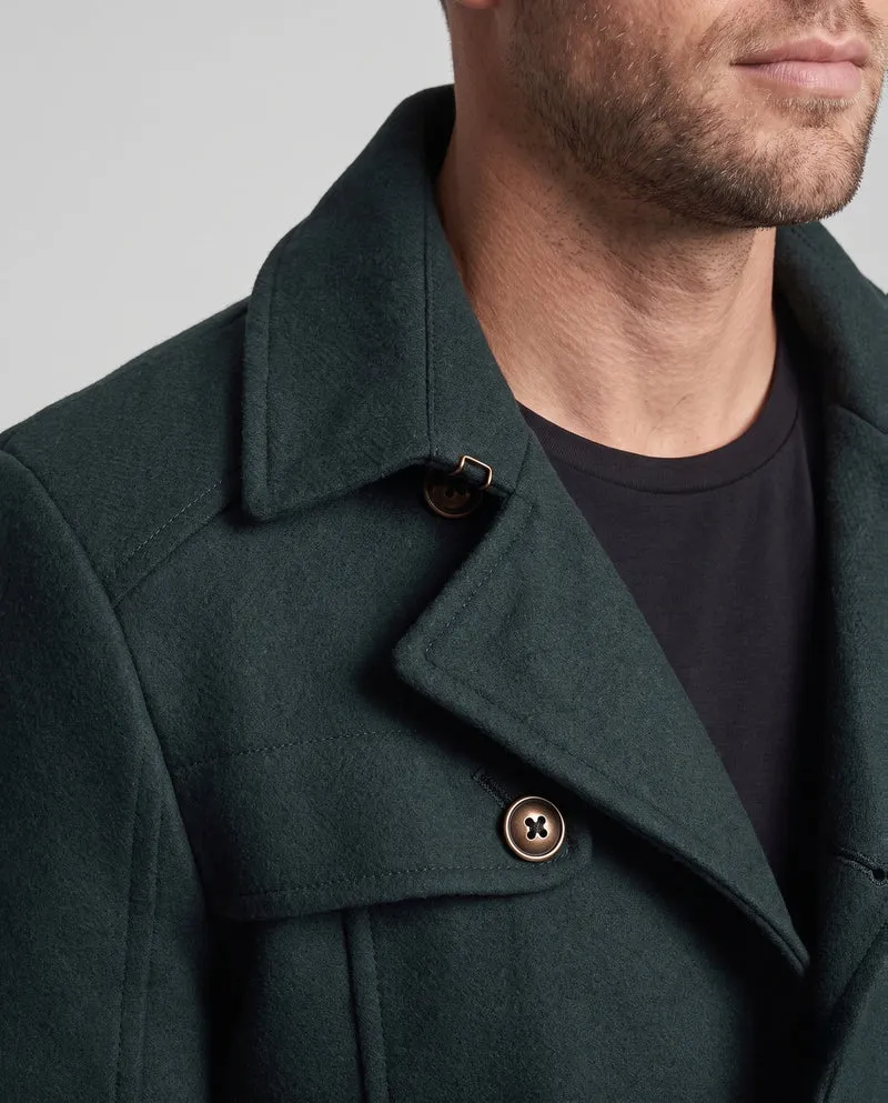 Herren Übergangsjacke im Feldjackenstil mit gemustertem Futter