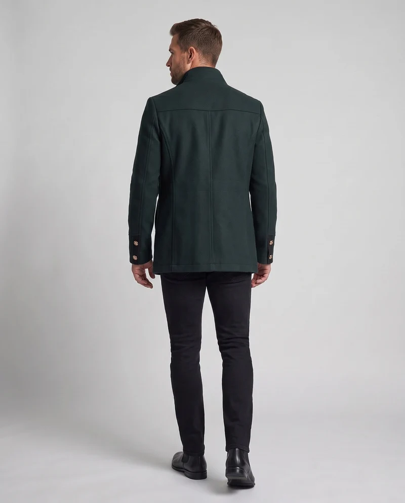 Herren Übergangsjacke im Feldjackenstil mit gemustertem Futter