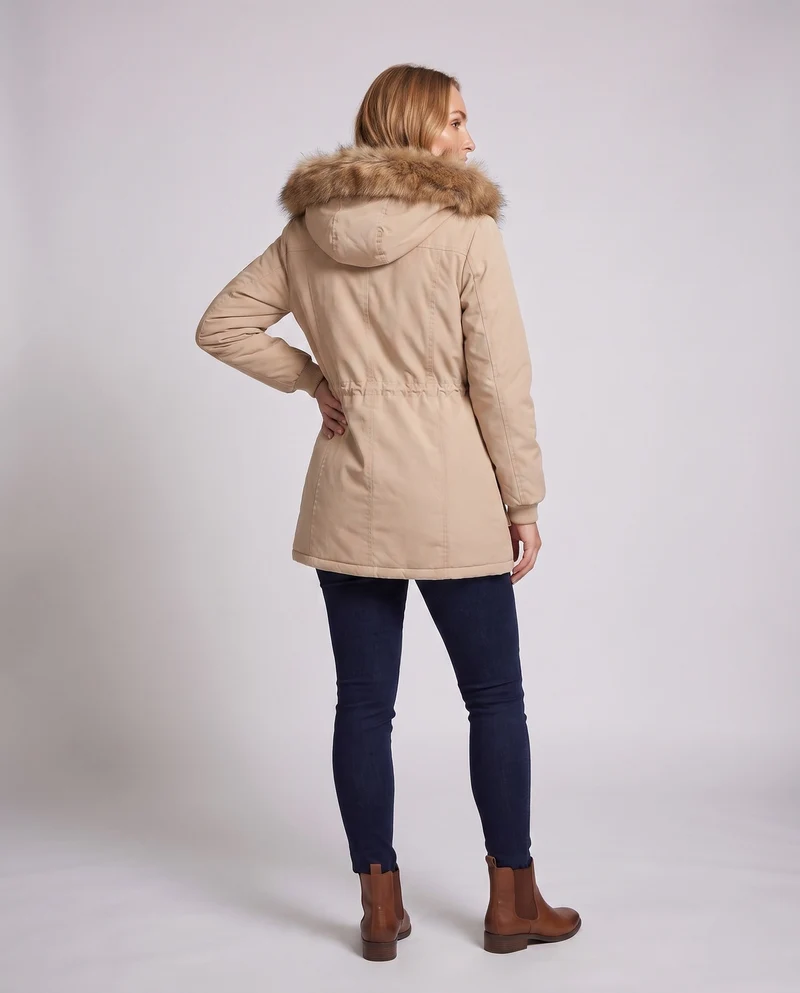 Damen Utility-Parka mit gesteppter Thermofüllung und Abzeichen-Details