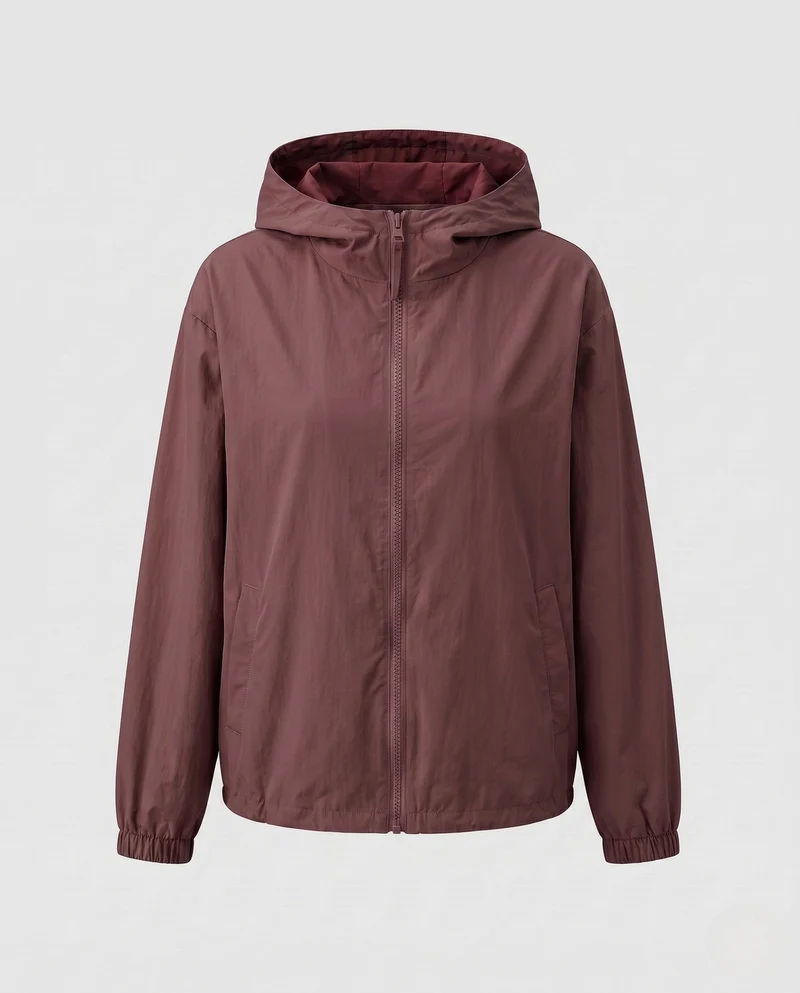 Damen Übergangsjacke mit Kapuze, Reißverschluss, elastischem Saum und aufgesetzten Taschen