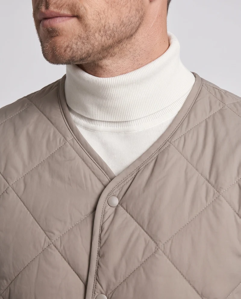 Herren gesteppte thermale Weste mit Teddy-Futter