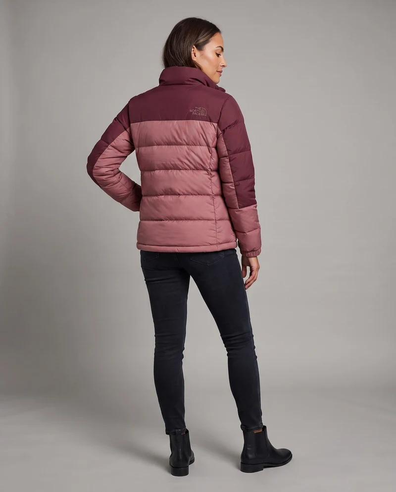 Damen kurze gepolsterte Pufferjacke mit hohem Kragen und kontrastierendem Schulterbesatz