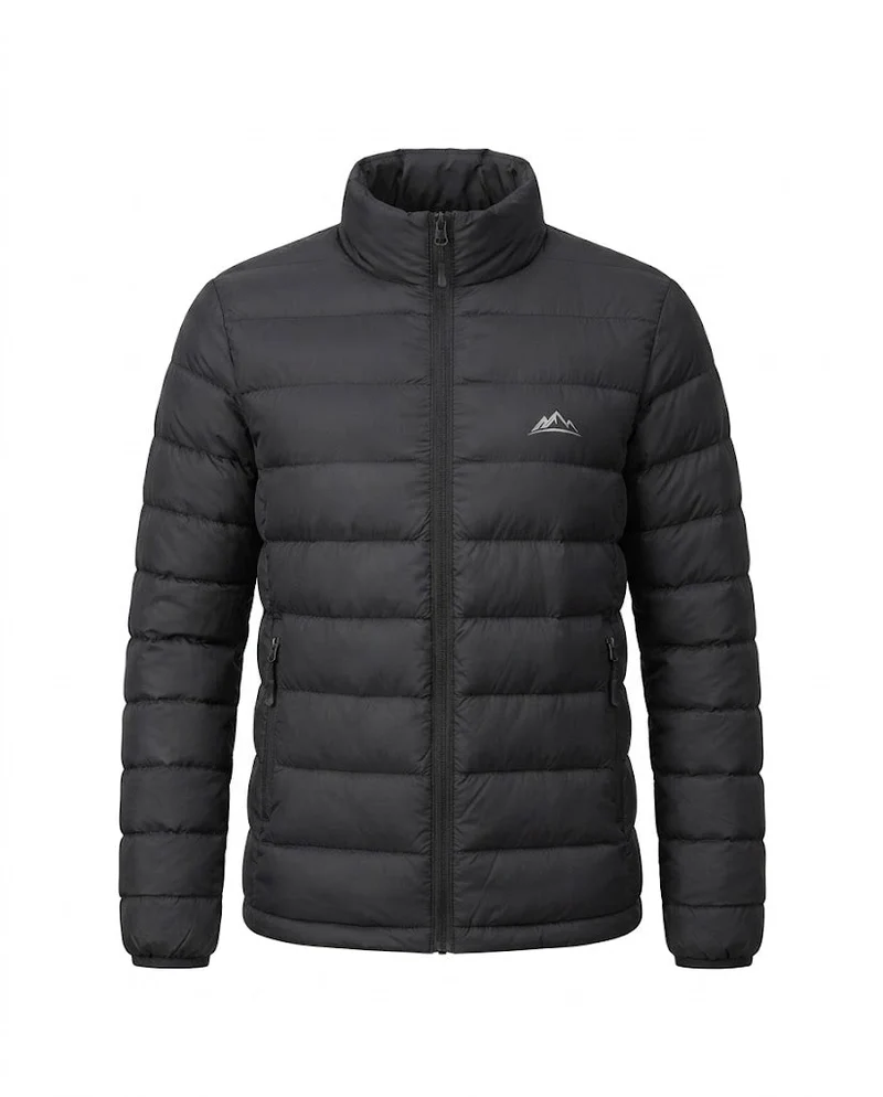 Damen nan leichte packbare kurze gesteppte Jacke mit hohem Stehkragen und aufgesetzten Taschen